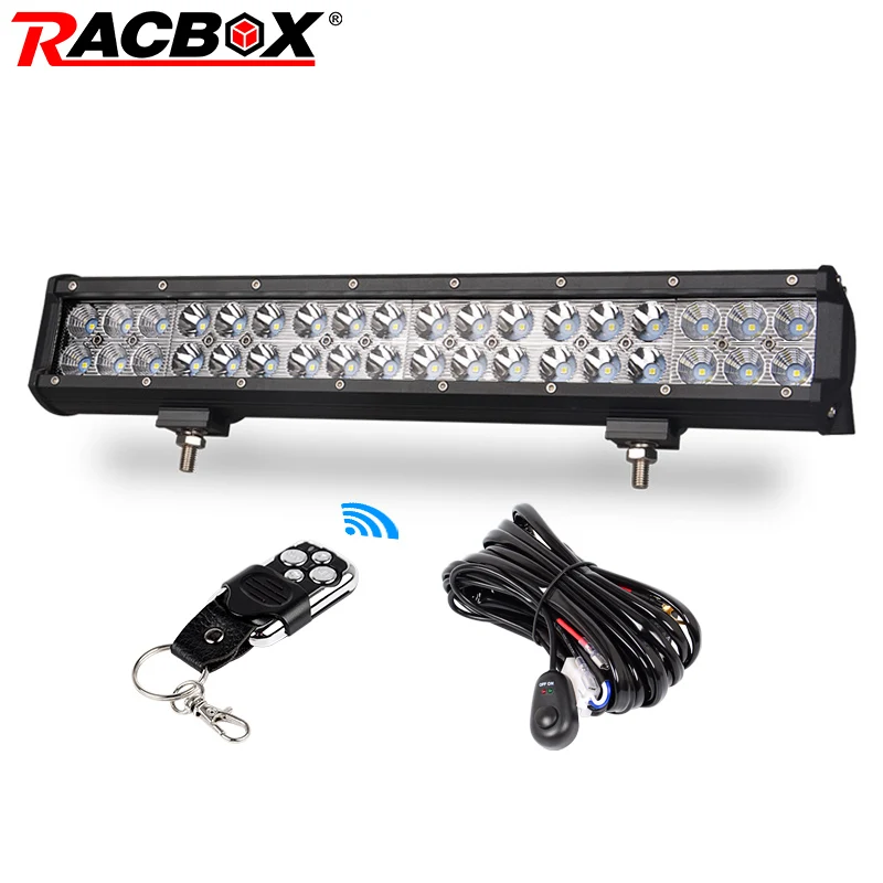 Светодиодный рабочий светильник RACBOX 17 &quot бар 108 ВТ для внедорожников автомобилей