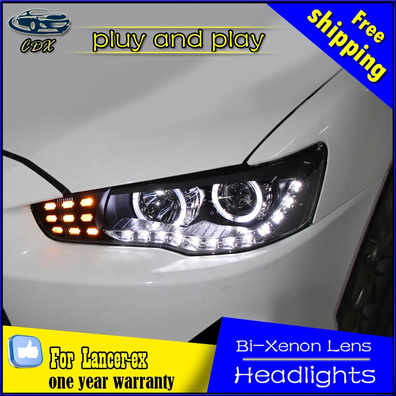 Lancer x led фары