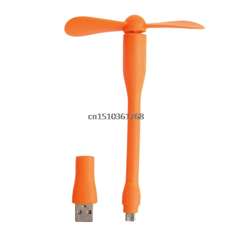 Портативный Гибкий USB мини вентилятор охлаждения кулер для Android телефона ноутбука Настольный# Y05# C05 - Цвет: Orange