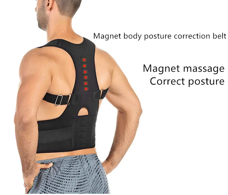 Корректор осанки позвоночника защита магнита назад плечевой ремень для облегчения терапии горбатых позвонков косой поддержки спины