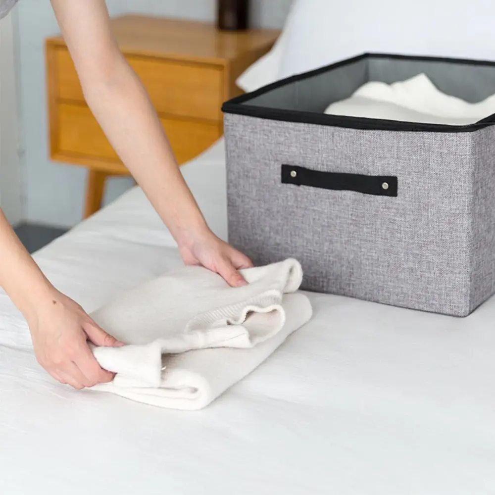 Washable Nonwoven Storage Box Foldable Underwear Bra Socks Container Drawer Organizer Sundries Cothes Home Storage Quilt Saver