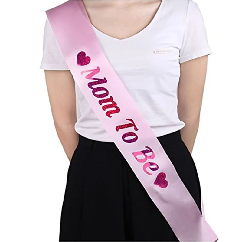 Pink Mom To Be Sash Baby Girl Baby Shower Sash Newborn Party