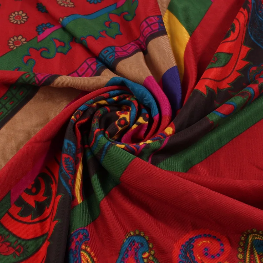 Женский пастельный палантин с этническим принтом в богемном стиле|paisley scarf|printed