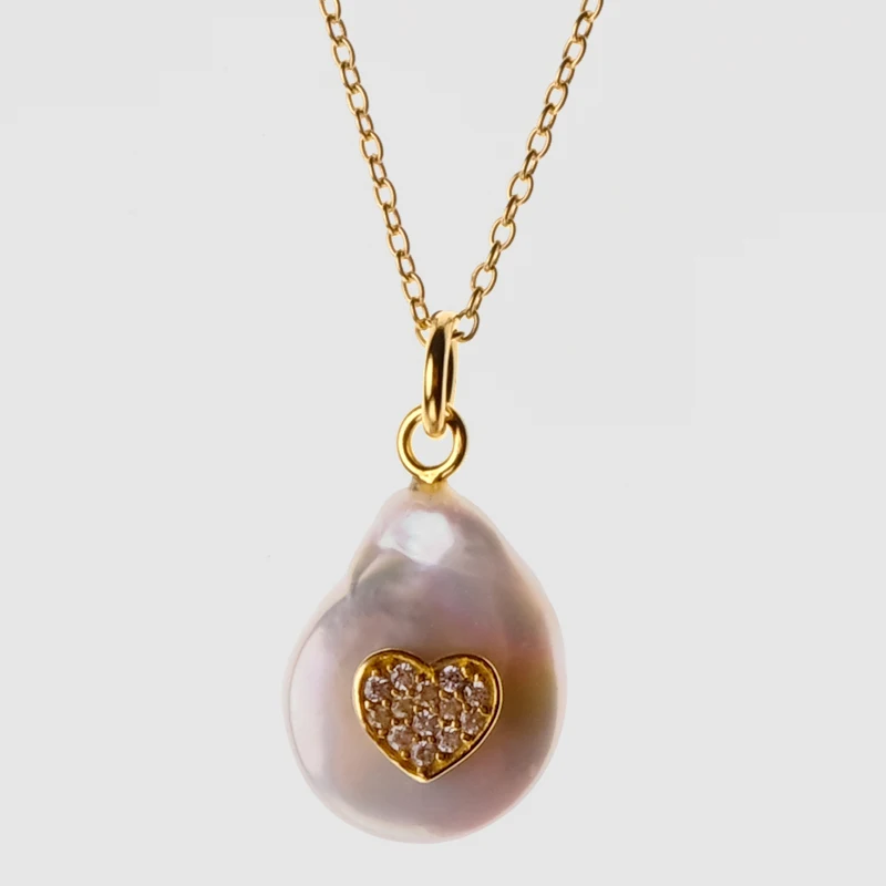 

Amorita boutique 925silver small heart with cz pendant necklace