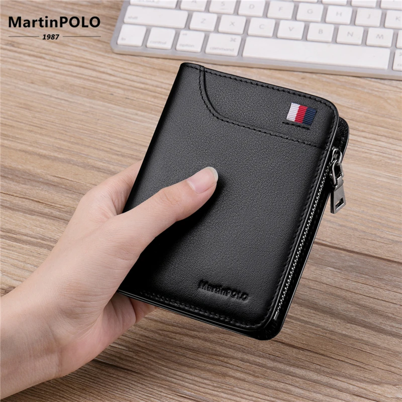 

MartinPOLO Men Wallets Brand Genuine Leather Men's Wallet Card Holder Male Purse High Quality Wallets Cartera Hombre MP1003