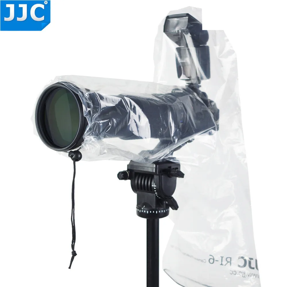 

JJC 2 PACK SET OF WATERPROOF RAIN COVER PROTECTOR FOR DSLR SLR CAMERA NIKON CANON SONY PENTAX WITH FLASH LENS UP TO 14" & TRIPOD
