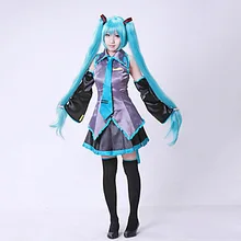 Vocaloid Hatsune Miku Cosplay sin Peluca