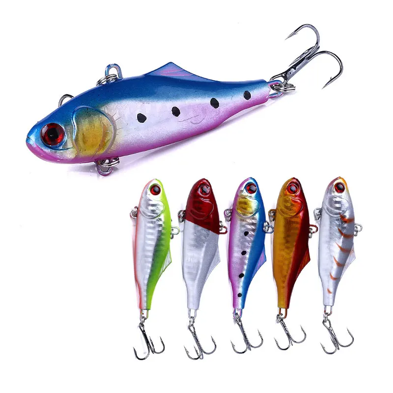 

1pc 7cm 23.6g Hard Fishing Lure VIB Hook Sinking lure jig Vibra Rattlin Hooktion isca artificial fishing tackle