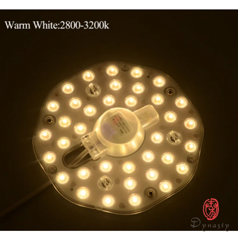Светодиодный квадратный модуль для самостоятельной установки потолочного светильника, светодиодный светильник, заменяемый вместо U, ламповый потолочный светильник, 12 Вт, 18 Вт, 24 Вт, источник - Испускаемый цвет: Warm White 2700K