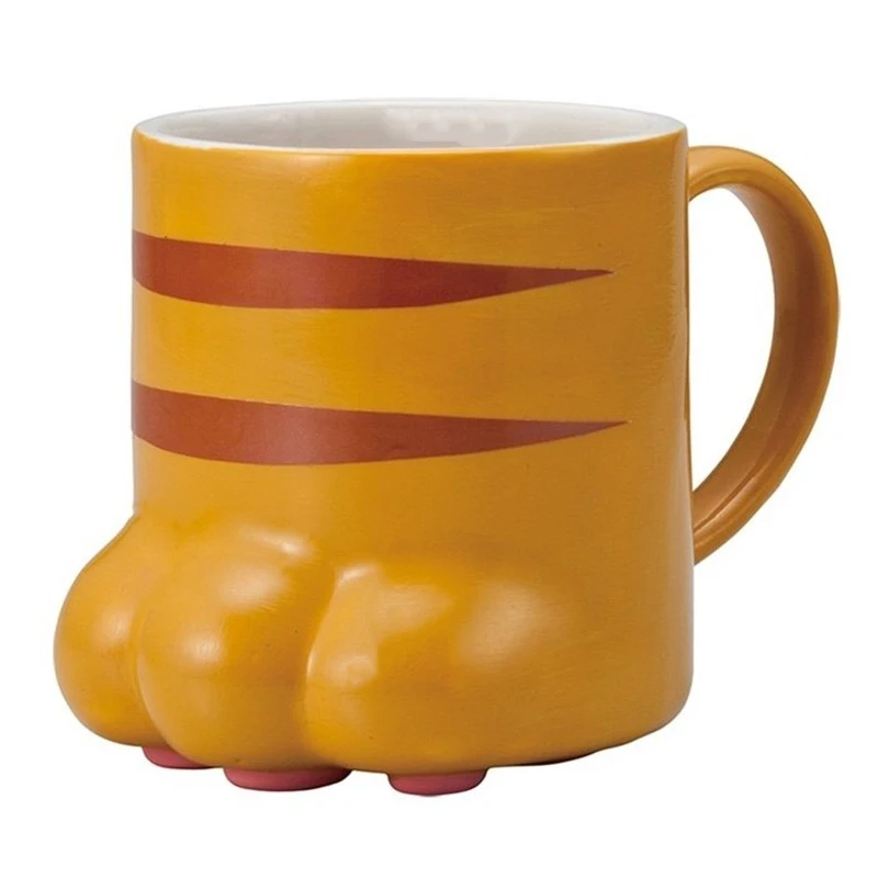 2.3Creative Cute Cat Paws Ceramic mug Office coffee tumbler Personality Breakfast milk porcelain mugs Free shipping