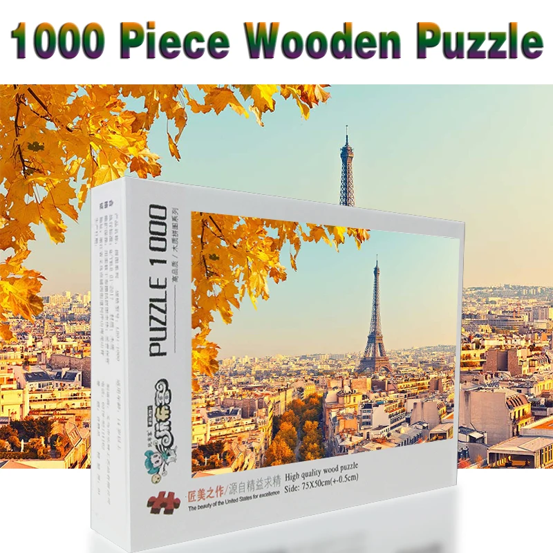 France Houses Autumn 1000/1500 pieces Adult Puzzle Wooden Puzzle
