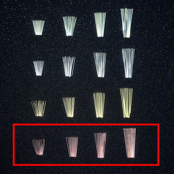 10Pcs) Sterling Silver 925 Flat Head Pins for DIY Jewelry Making Findings Accessories in Rose gold and Silver color Wholesale - Цвет: Rose Gold Plated