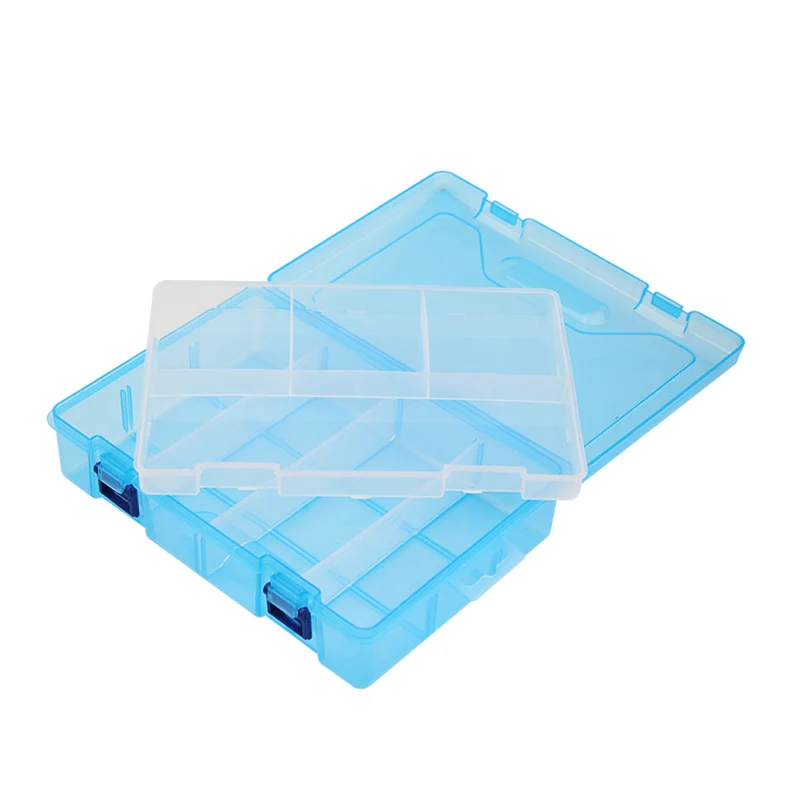Съемный двойной Слои хранения оборудования ящик для хранения инструментов прозрачный синий электронные Компоненты Портативный розничной