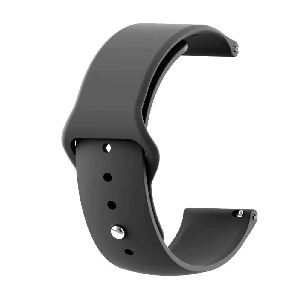 Мягкий силиконовый браслет для Xiaomi Huami Amazfit 2 наручный ремешок Amazfit Stratos Pace 2 Смарт-часы ремешок 22 мм samsung S3 классический - Цвет: black