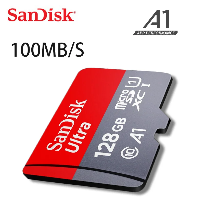 Лучший Sandisk A1 карты флэш памяти 128 ГБ 32 ГБ, 64 ГБ 16 gb Micro SD card Class10 100 МБ с. Microsd 32 gb TF карты для samrtphone Настольный ПК