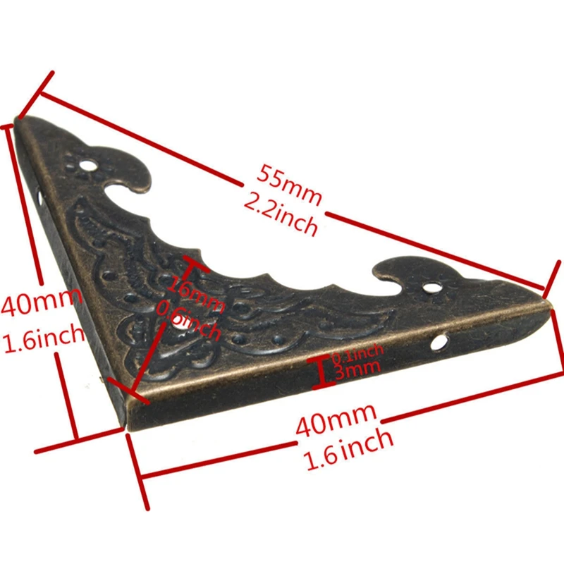 12Pcs Antique Furniture Leg Protector Jewelry Gift Box Wooden Corner Protector Guard Home Decorative Corners Metal Crafts 12Pcs Antique Furniture Leg Protector Jewelry Gift Box Wooden Corner Protector Guard Home Decorative Corners Metal Crafts