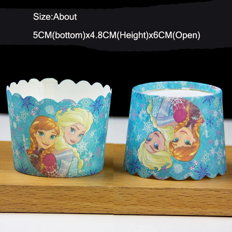 

50PCS Frozen Princess Ana Elsa Paper Cupcake Cup for wedding birthday party