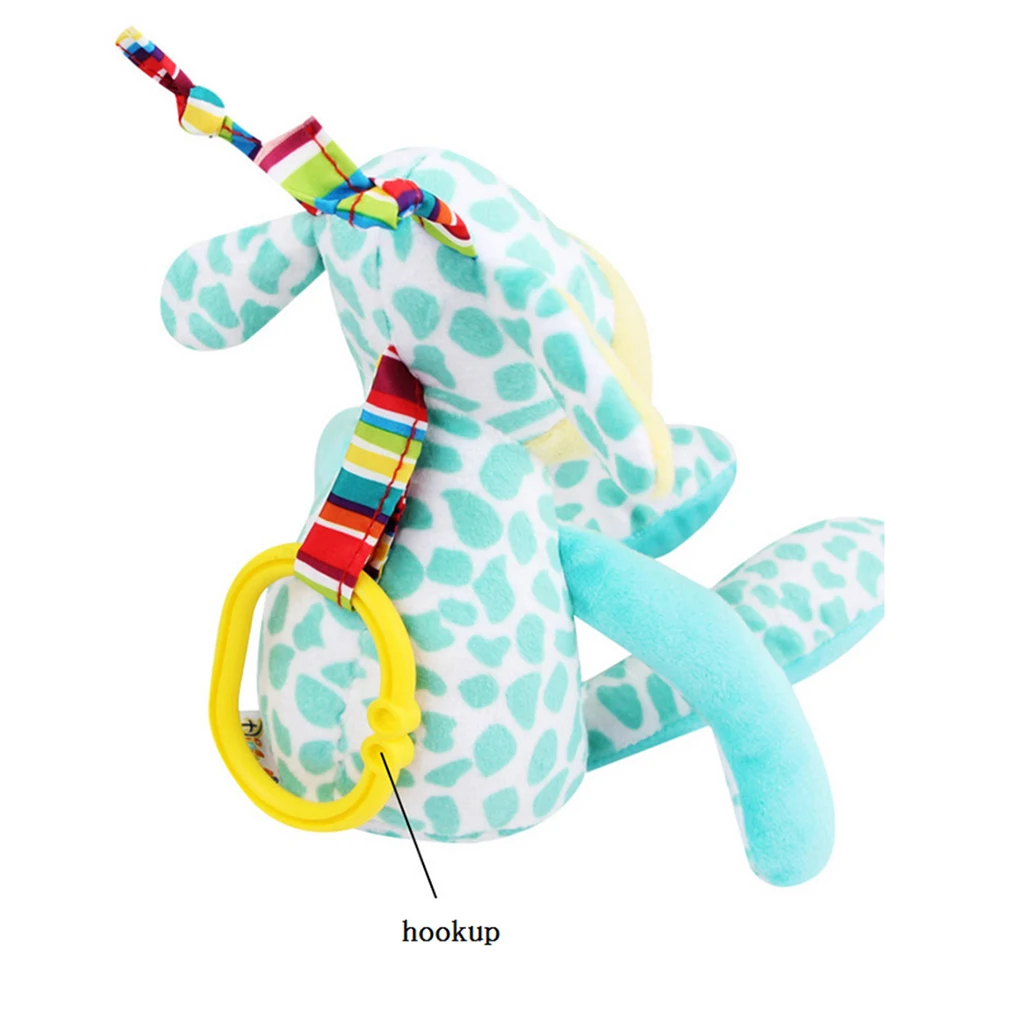 Cartoon Plush Baby Infant Safety Nursing Bed Stroller Pram Hanging Rattles for Infant Play Activity