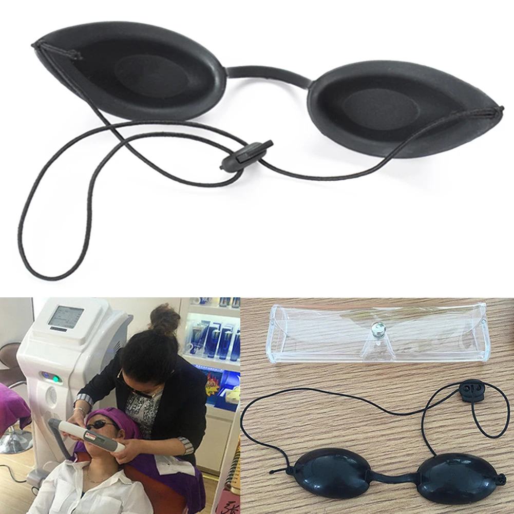С коробкой, черный специальный мягкий материал, очки, лазерный светильник, защитные очки, IPL Клиника пациента