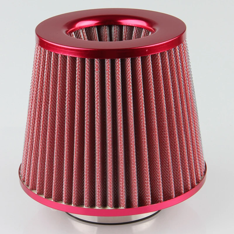 Aluminum 75mm Vehicle/SUV/Truck/Car Air Filter Dual Funnel Air Cleaner