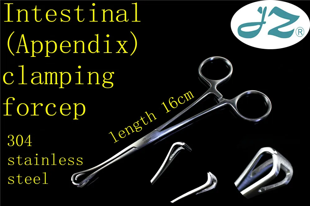 

JZ medical Anorectal surgical instrument intestinal clamping forcep Pull Appendiceal tissue Plier Grab intestines Viscera tool