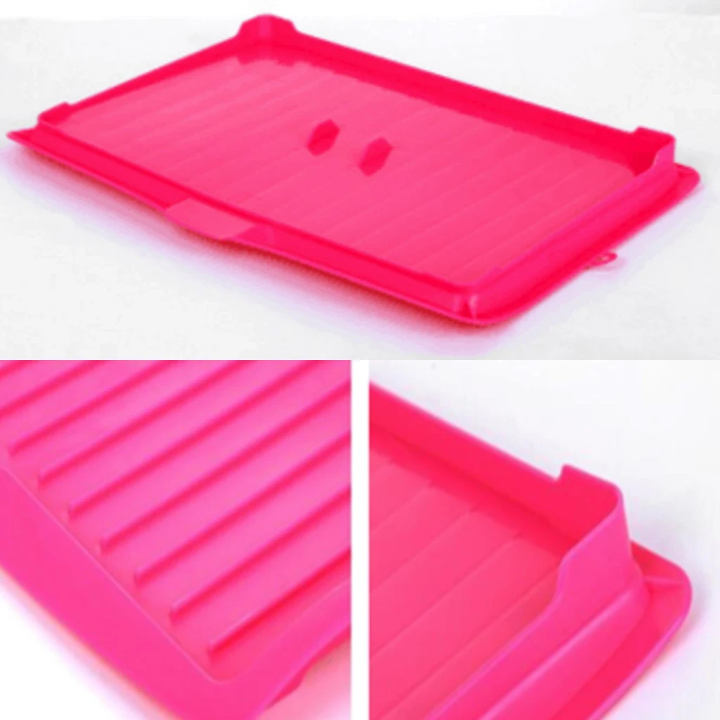 Worktop Storage Trays Draining Board Kitchen Plastic Dish Drainer Tray Drying Rack PP Storage Vegetable Tableware Drain Trays