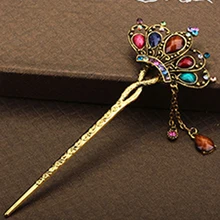 Винтажная свадебная тиара и корона, цепь для головы, ювелирные изделия, китайские свадебные аксессуары для волос, Классические палочки для волос шпильки для невесты