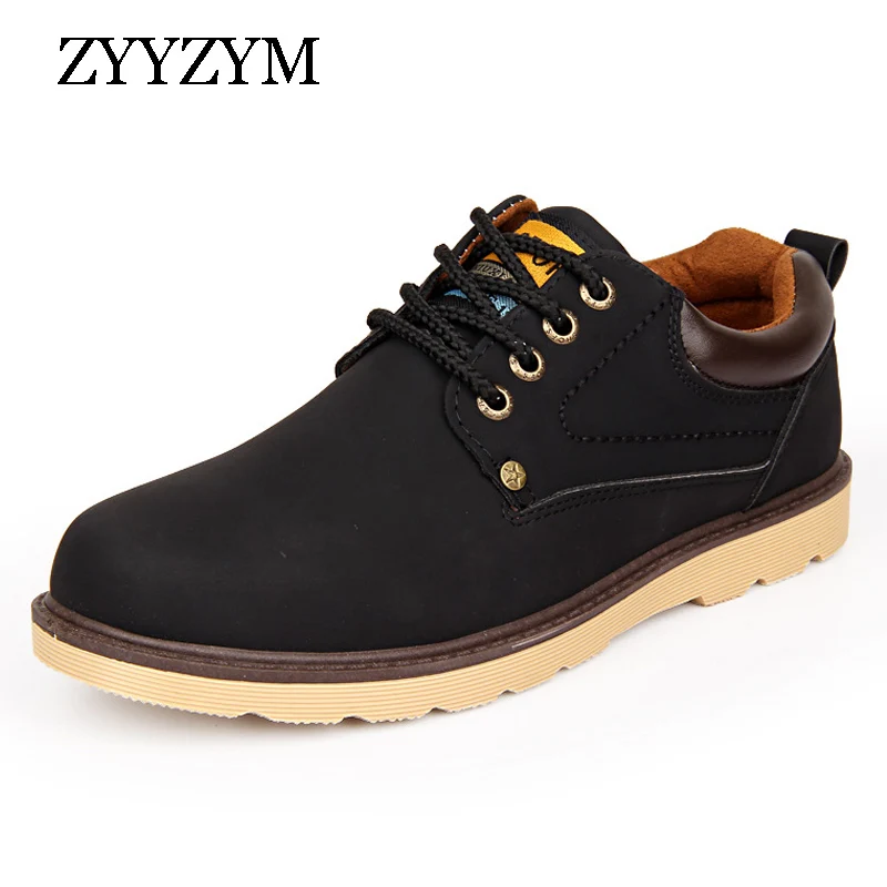 Acheter ZYYZYM Homme Casual Chaussures Printemps Automne Dentelle up Style Pu En Cuir Plat De Mode Tendance Bout Rond Hommes Travaillent Chaussures 2018 Vente Chaude