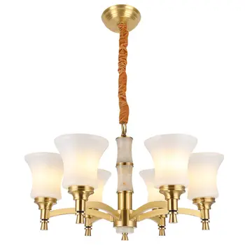 

Post modern copper LED pendant lights American Toolery pendant lamp E27 led lamp white Frosted glass light hotel dinning room