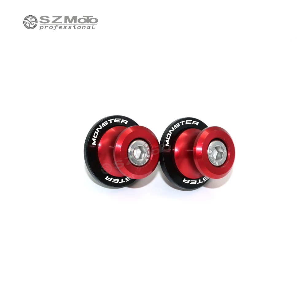 

For DUCATI MONSTER 821 Monster821 2014-2017 2016 Motorcycle Accessories Swingarm Spools slider M6 stand screws LOGO Aluminum
