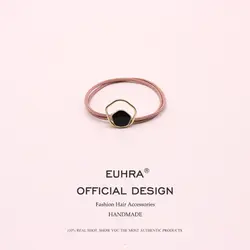 EUHRA 8 цветов полосатая эластичная Геометрическая черная Подвеска для волос сплав для женщин резинка для волос Детская резинка для волос