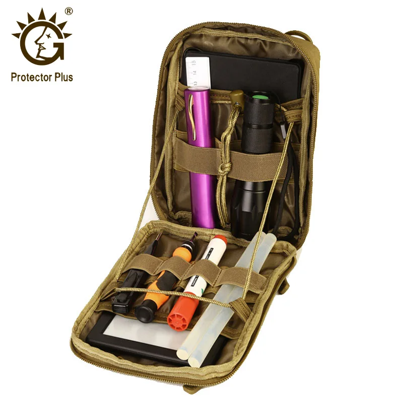 

Protector Plus Nylon Tactical Wear Belt Pockets 6 Inch Mobile Phone Bag EDC Tool Finishing Package Military Uniforms Debris Bag