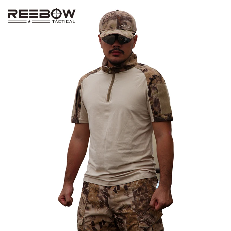 Eebow Тактическая Военная страйкбольная уличная футболка мужская с коротким рукавом летняя камуфляжная футболка дышащая армейская Пейнтбольная футболка