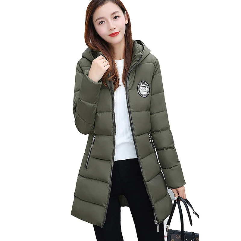 

2017 New Autumn Winter Coat Design Padded Down Cotton Plus Size Slim Jacket Hooded Zipper Women Fashion YP0565