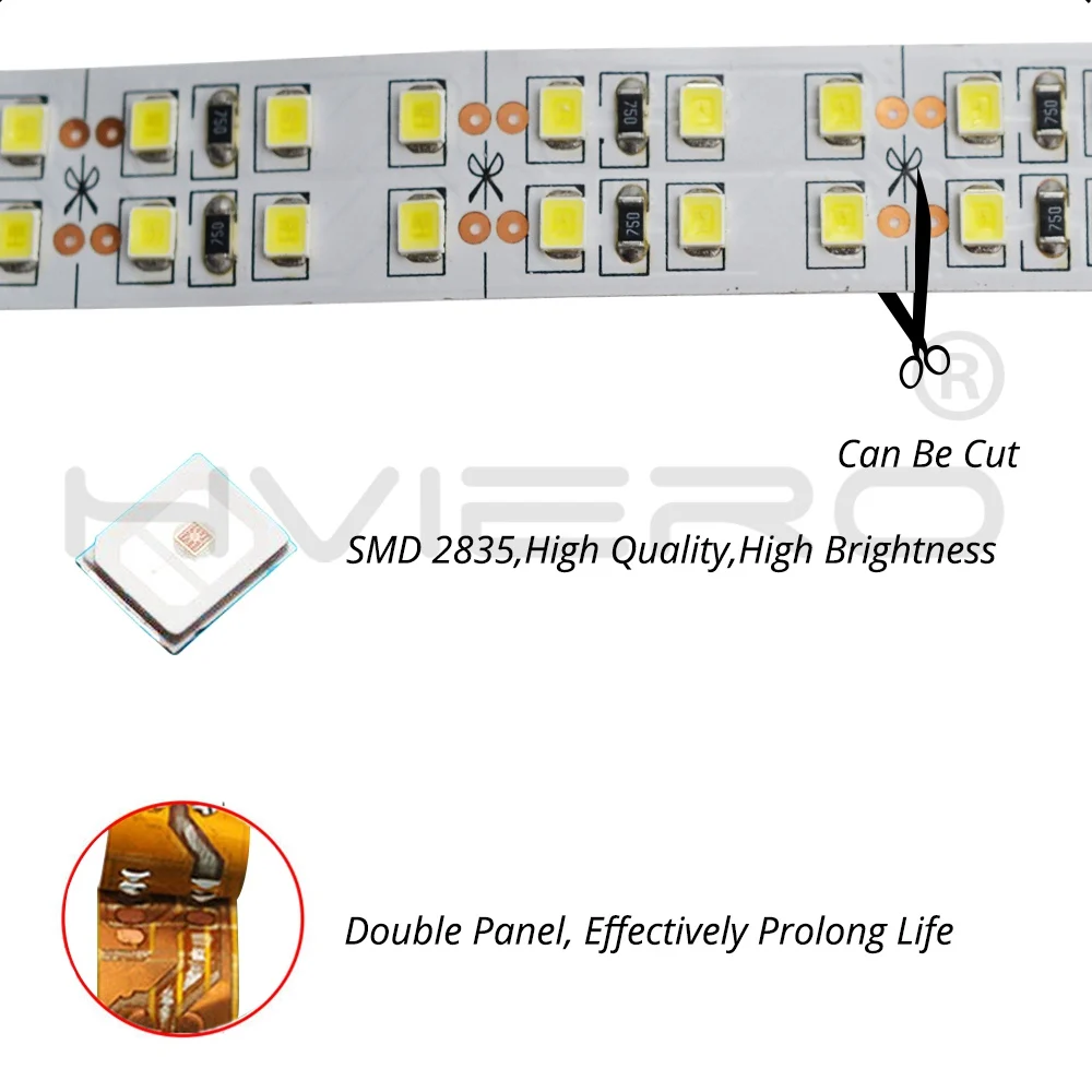 5 м 2835 3528 SMD 1200 светодиодов DC 12 В двойная линия светодиодный гибкий праздник света не водонепроницаемые прокладки белый теплый Белый