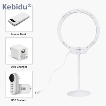 

Photography Dimmable LED Selfie Ring Light Youtube Video Live 3200-5500k Photo Studio Light With Phone Holder USB Plug Tripod