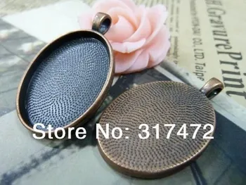

Free shipping!!! DIY antique ancient copper pendant base 25 x 40 23 x 30 mm Cabochon Setting