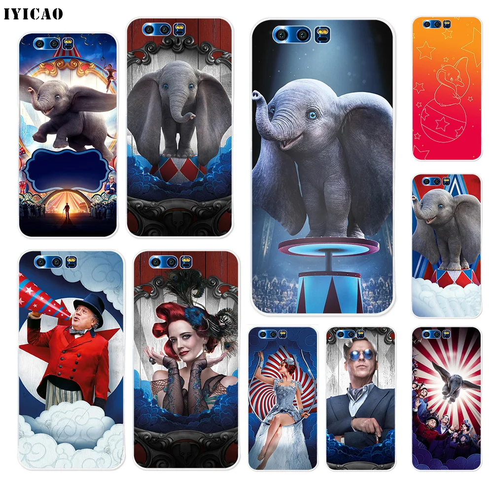Мягкий силиконовый чехол IYICAO Dumbo для Huawei Y9 Y7 Y6 Prime 2018 Honor 8C 8X8 9 10 Lite 7X 7C 6A 7A Pro 2019 |
