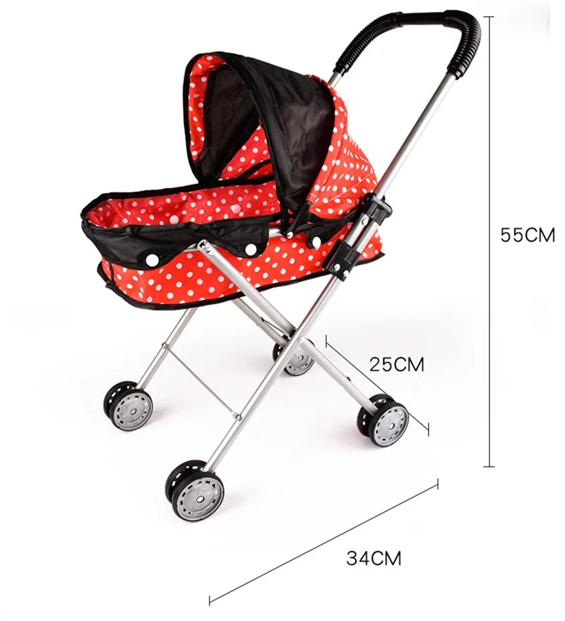 55 cm baby doll trolley Large iron cart toy and 20cm baby doll birthday present Playhouse toy baby gift Doll accessories