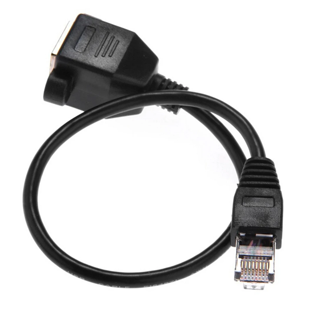 

Dewtreetali High Quality 1FT RJ45 Male to Female Screw Panel Mount Ethernet LAN Network Extension Cable Black New