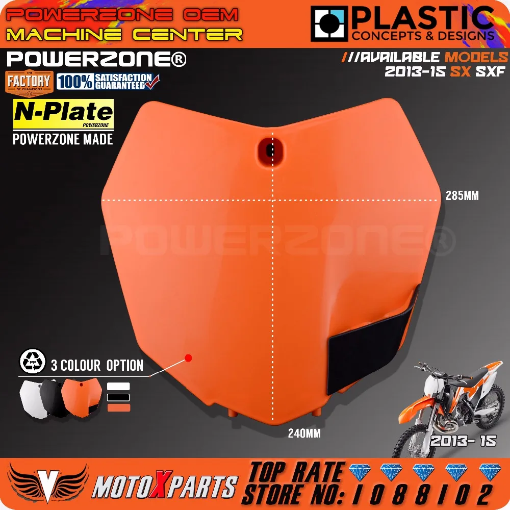 Передняя табличка с номером POWERZONE для KTM 2013 15 SX SXF XCF 125 250 350 450 EXC 530 XCW Кроссовый