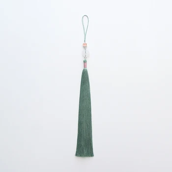 

[Sauvignon Blanc] ancient style women's clothing cheongsam chalcedony long section waist tassel