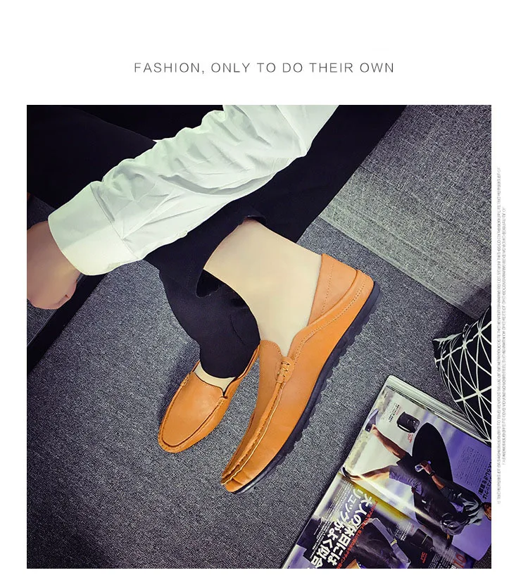 Size 36-44- Men's Shoes- Fashion Brand Men's Love Shoes- Spring Autumn- Soft Shoes Men's Leather -Walking Shoes- Leisure Driving Men's Flats (35)