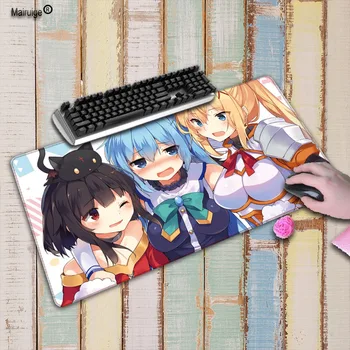 

Mairuige Promotion Japan Anime Speed Large Gaming Mouse Pad For LOL Laptop Locking Edge Natural Rubber Mousepad Mat For CS Dota