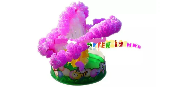 

iWish 2019 6x7cm Pink Magic Growing Paper Butterfly Tree Artificial Magical Grow Christmas Trees Kids Science Toys For Children