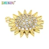 18*20mm Brass Cubic Zirconia Flower Charms Pendants DIY Jewelry Findings Accessories, Hole: 1mm, Model: VD285 ► Photo 2/6