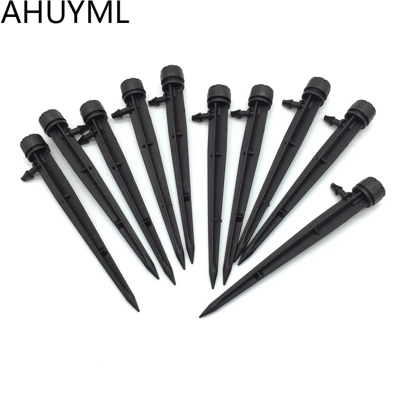 100 Pcs Adjustable Flow Drip Emitters 360 Garden Lawn Irrigation System Transmitter Nursery Ground Sprinkler for 4/7mm Hose