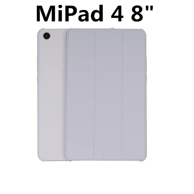 Смарт Xiao mi Pad 4 8 mi pad4 Plus 10 чехол PU+ PC Тонкий флип Авто Пробуждение сна Xiao mi pad 4 чехол+ Закаленное стекло пленка - Цвет: Grey Mipad4