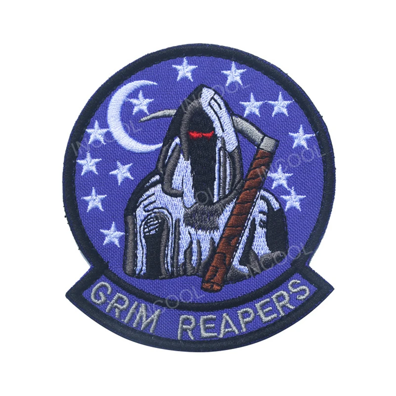 Grim Reaper вышивка патч военный тактический аппликация эмблем вышитые значки рюкзак