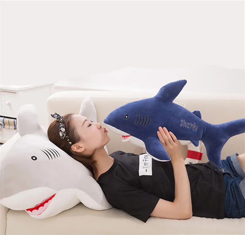 New Style Shark Plush Toys Big Fish Cloth Doll Whale Soft Stuffed Plush Animals Doll Children Birthday Gift 10